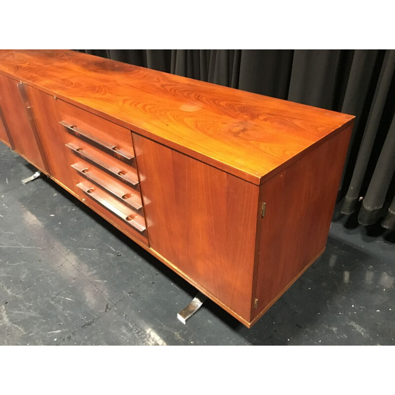 Credenza d'epoca in palissandro modello "Sylvie" di René Jean Caillette per Georges Charron