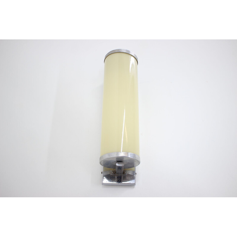 Vintage Bauhaus chrome wall lamp scone - 1930s
