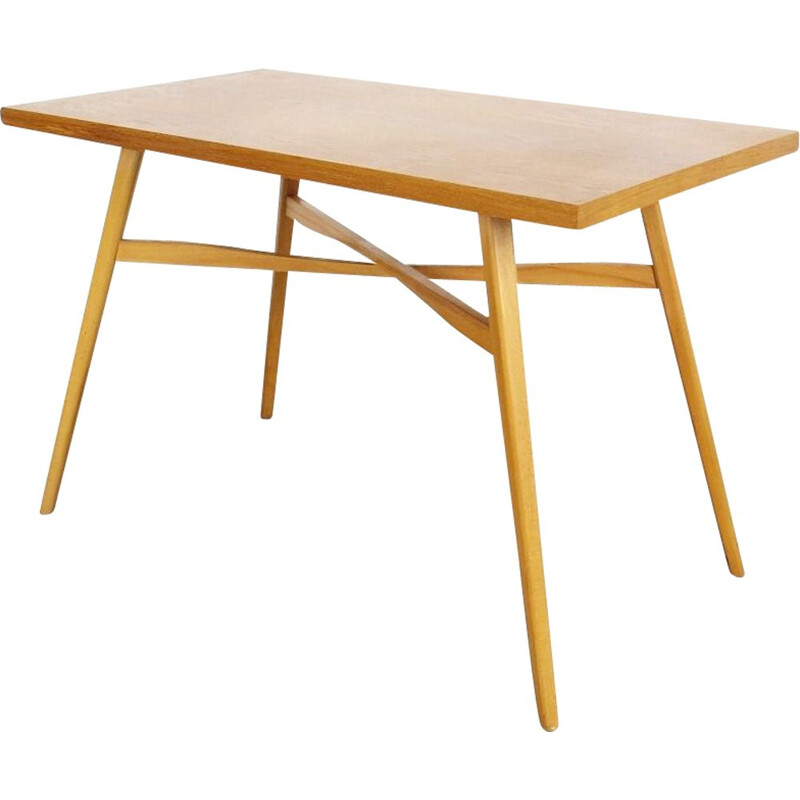 Table en bois vintage de Drevopodnik Holeov, 1970