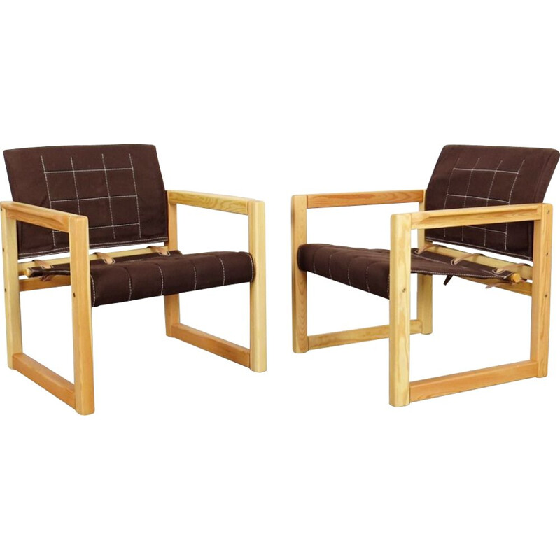 Set of 2 vintage armchairs by Karin Mobring, 1970s