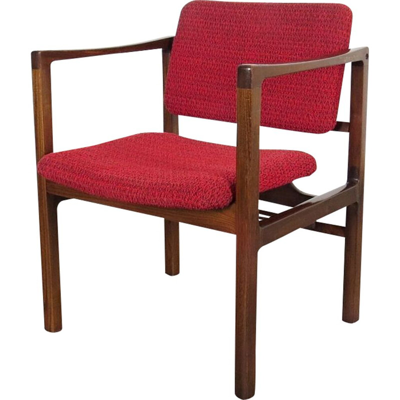 Ensemble de 8 fauteuils rouges vintage, 1970