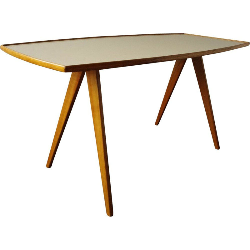 Vintage wooden dining table by Mobel Mann, 1960s
