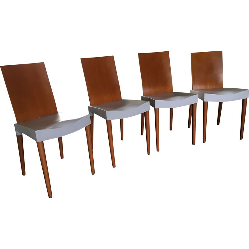 Ensemble de 4 chaises vintage de Philippe Starck pour Kartell, 1990