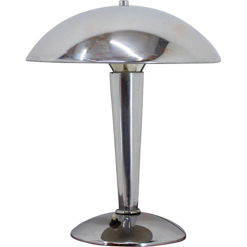 Lampada da tavolo Bauhaus cromata d'epoca, 1930