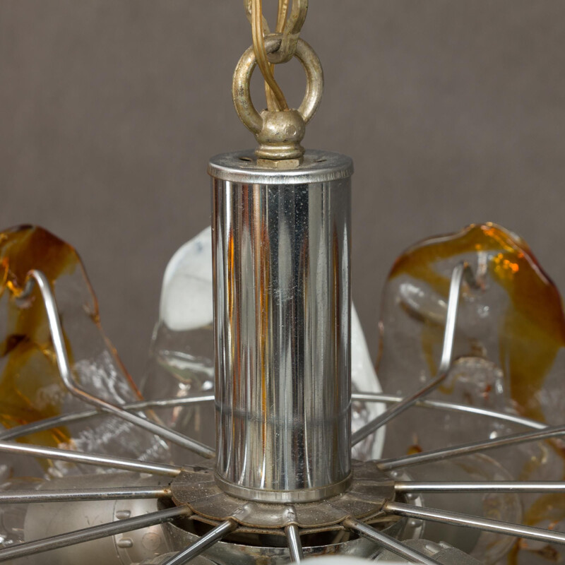 Vintage murano glass Mazzega chandelier attr. to Carlo Nason 1970