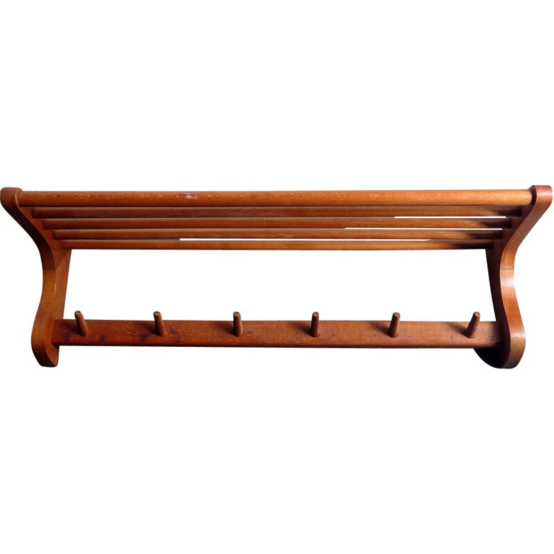 Vintage wooden coat rack 1960