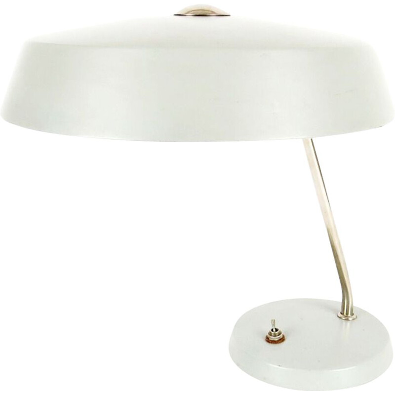 Vintage white table lamp, Czechoslovakia, 1970