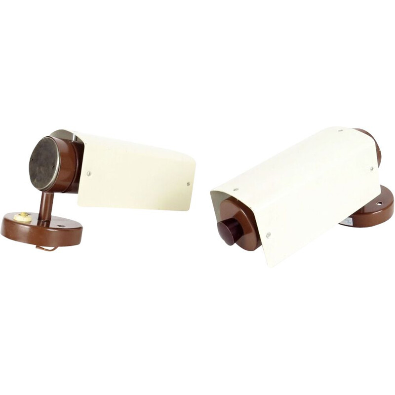 Pair of vintage wall lamp by Napako, Czechoslovakia, 1970