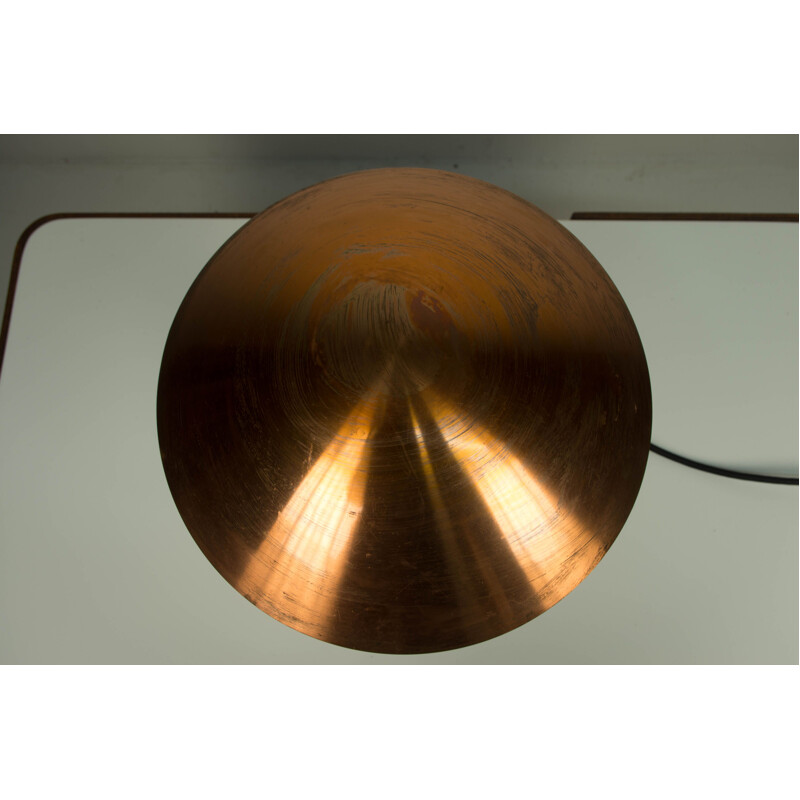 Vintage lacquered brass table lamp, Czechoslovakia 1930