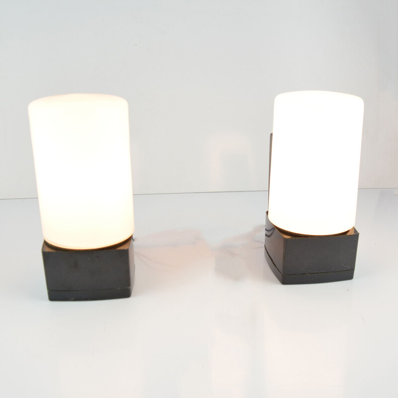 Set of 2 vintage bakelite wall lamps for Elektrosvit Nové Zámky, Czechoslovakia, 1950s