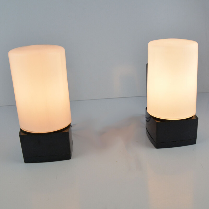 Set of 2 vintage bakelite wall lamps for Elektrosvit Nové Zámky, Czechoslovakia, 1950s