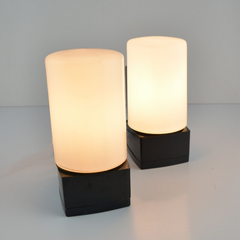 Set of 2 vintage bakelite wall lamps for Elektrosvit Nové Zámky, Czechoslovakia, 1950s