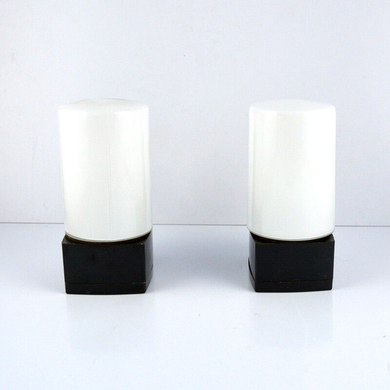 Set of 2 vintage bakelite wall lamps for Elektrosvit Nové Zámky, Czechoslovakia, 1950s