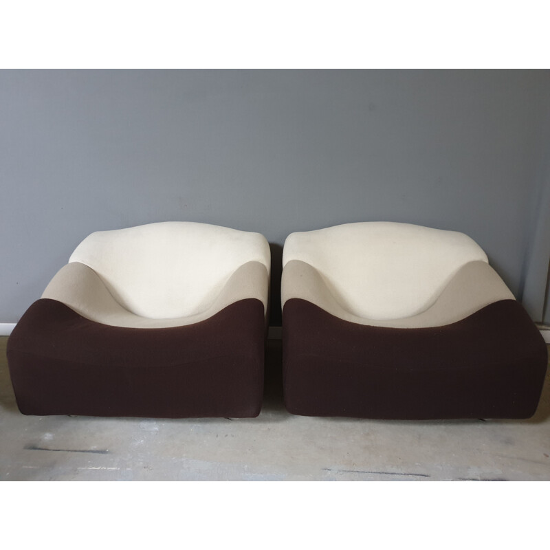 Pair of vintage armchairs ABCD by Pierre Paulin 1960