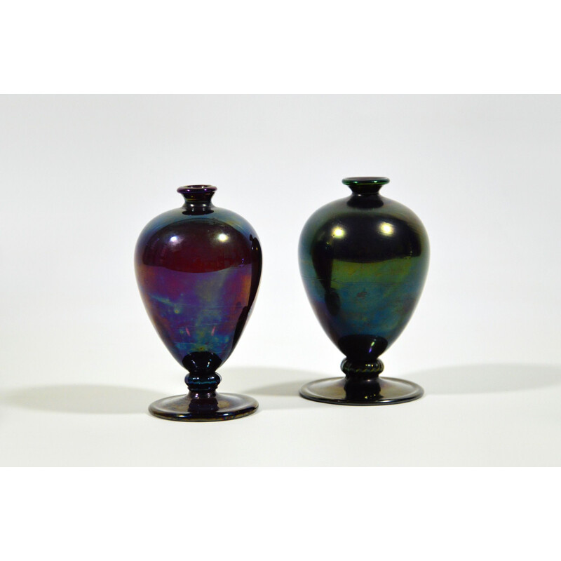 Vase vintage Veronese par Vittorio Zecchin Pour V.S.M. Cappellin Venini et C., 1920