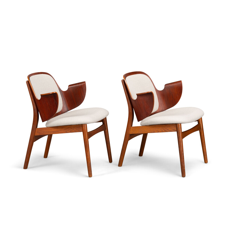 Set of 2 vintage teak armchairs by Arne Hovmand Olsen for Bramin Møbler, 1960s