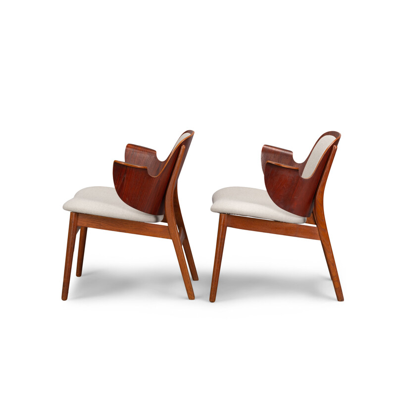 Set of 2 vintage teak armchairs by Arne Hovmand Olsen for Bramin Møbler, 1960s