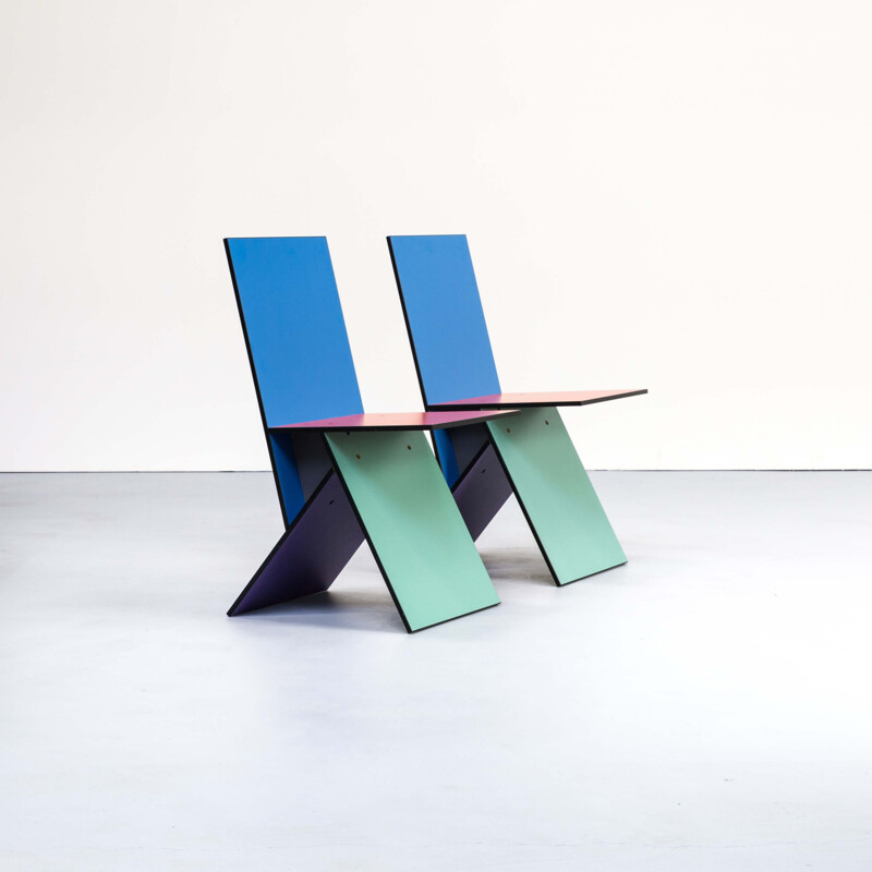 Set of 2 vintage "Vilbert Chairs" by Verner Panton for Ikea, 1990s