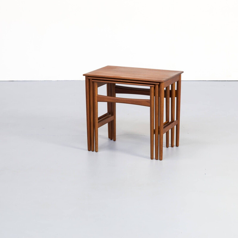 Vintage teak nesting tables by Hans J. Wegner for Andreas Tuck, 1960s