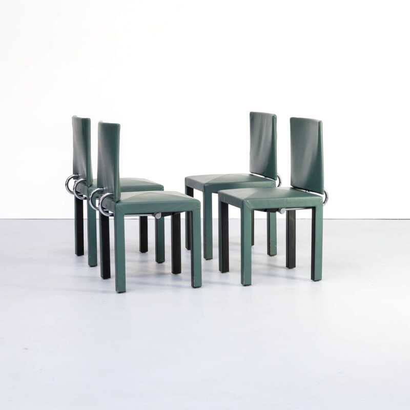 Set of 4 vintage "arcadia" dining chairs by Paolo Piva for B&B, Italy, 1990s