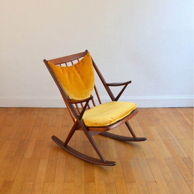 Vintage rocking chair by Frank Reenskaug for Bramin, 1960