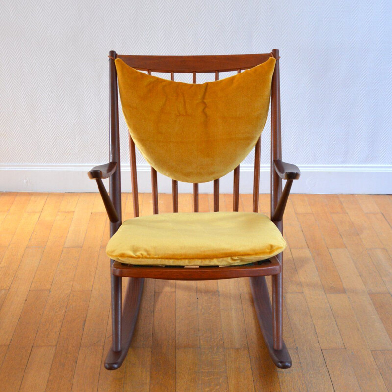 Chaise à bascule vintage par Frank Reenskaug pour Bramin, 1960