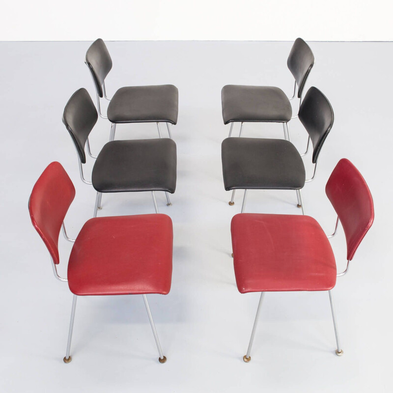 Ensemble de 6 chaises "Cirrus" vintage par Ontwerpbureau N.V. Gispen pour Gispen, 1980