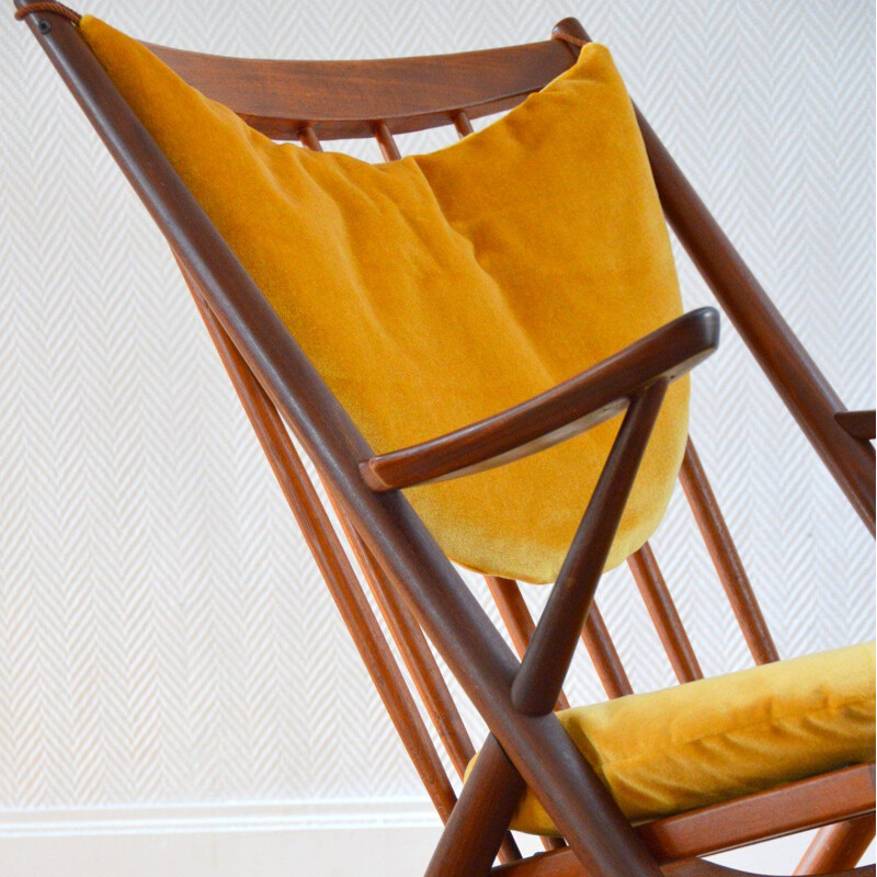 Vintage rocking chair by Frank Reenskaug for Bramin, 1960