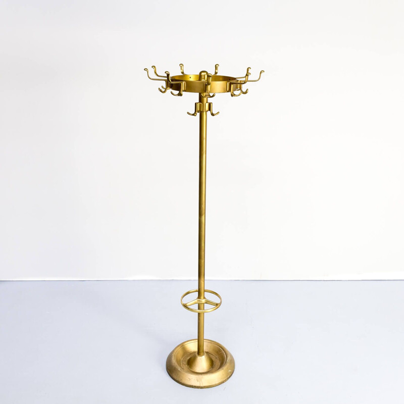 Vintage rotatable brass coat rack, 1960s