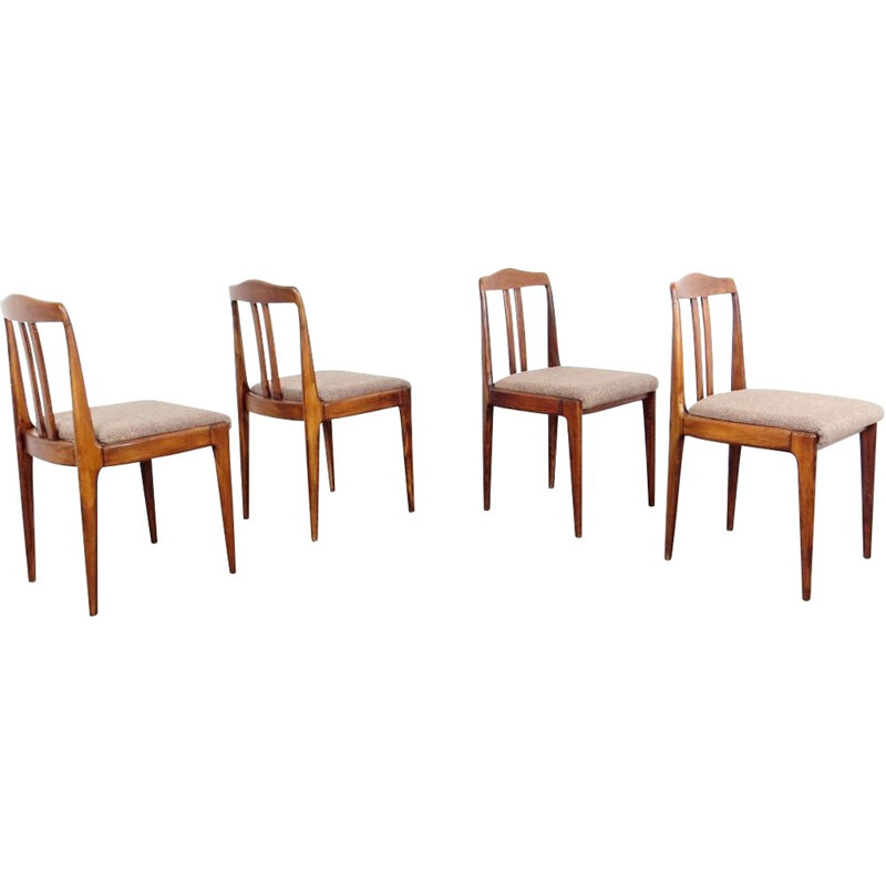 Ensemble de 4 chaises à repas par Drevotvar Jablonne nad Orlici, 1970