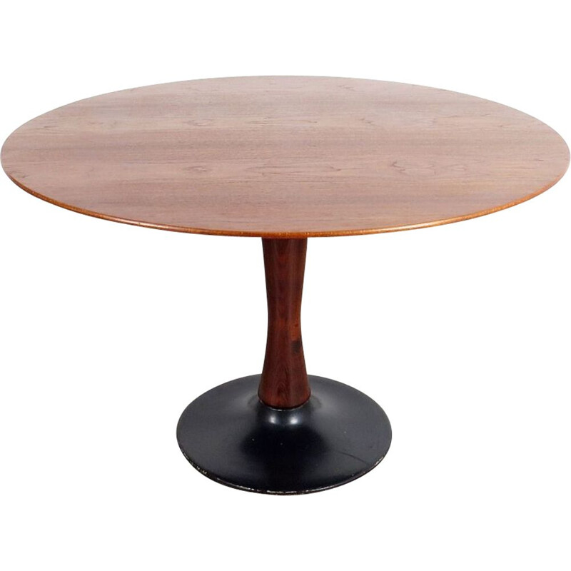 Vintage round dining table by Drevotvar Jablonne nad Orlici, 1970