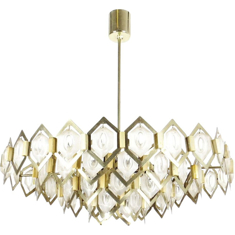 Vintage chandelier by Kamenicky Senov, 1970s