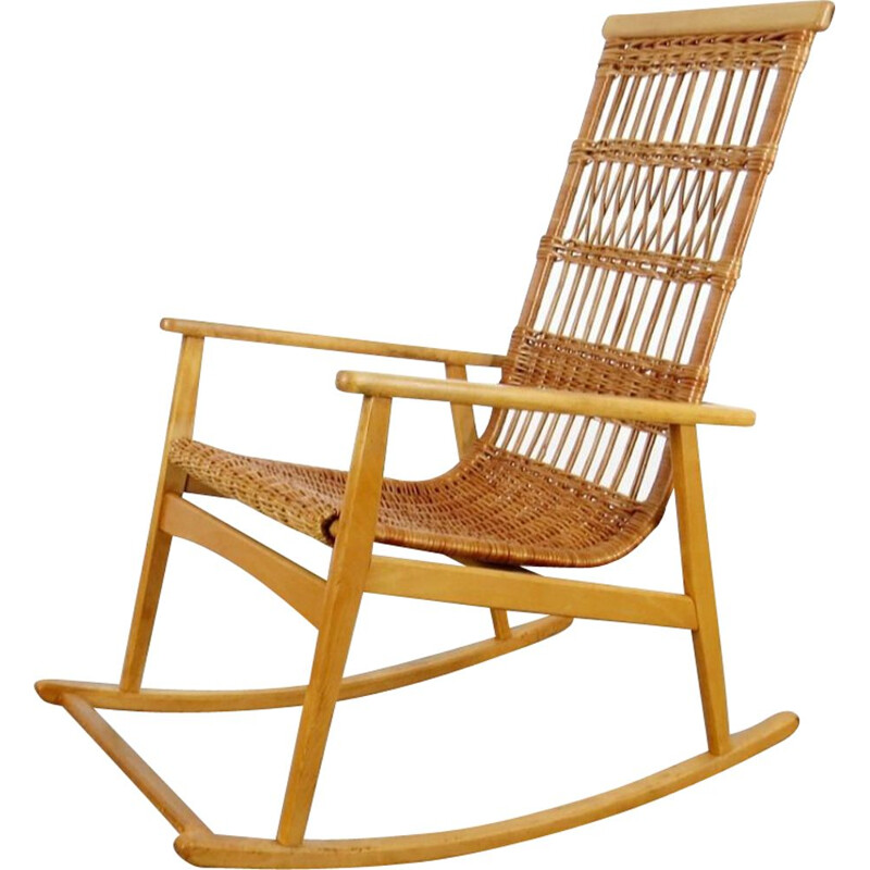 Vintage rocking chair by ULUV, 1970s