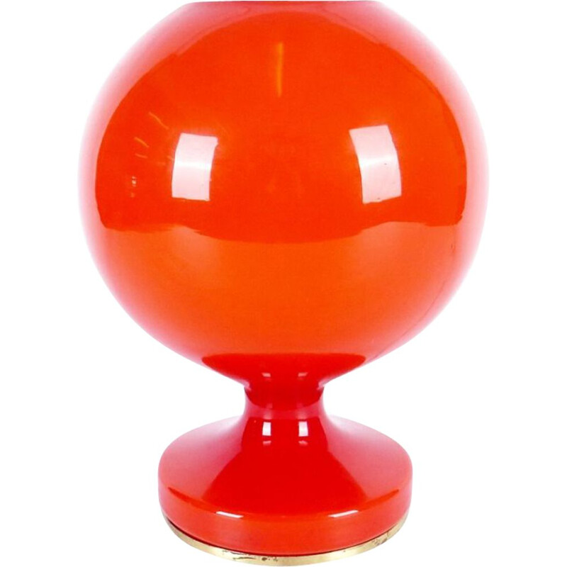 Orange vintage table lamp, 1970s