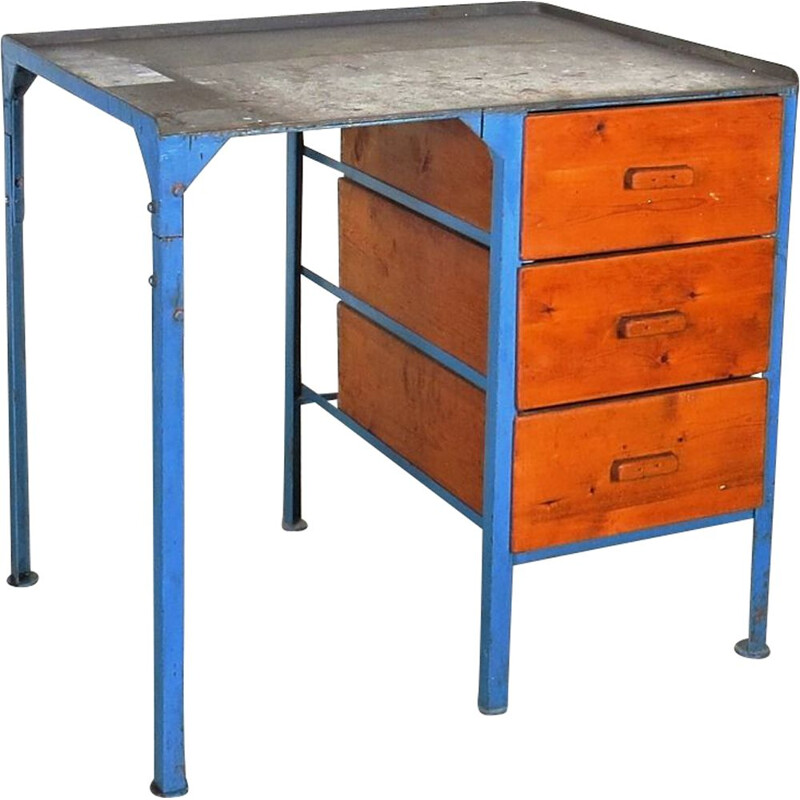 Bureau vintage en bois, Tchécoslovaquie, 1970