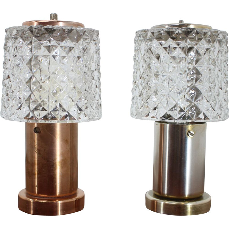 Pair of vintage table lamps by Kamenický Šenov, 1970