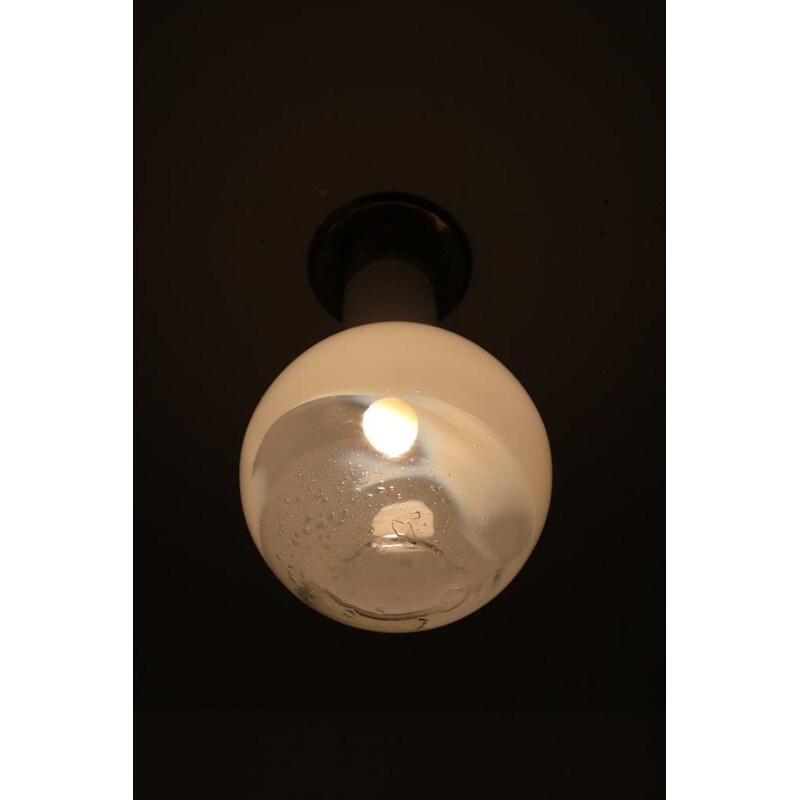 Vintage glazen plafondlamp van Harrachov, Tsjechië 1970