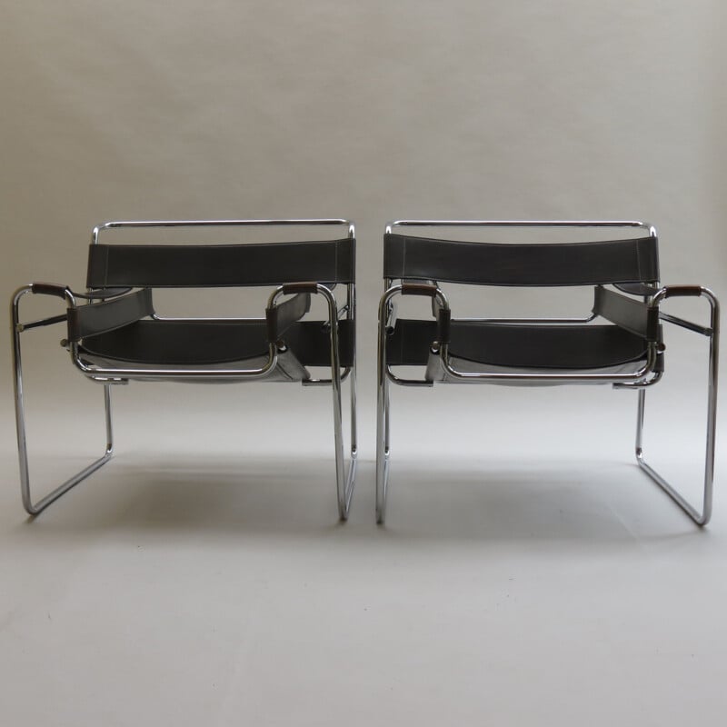 Vintage grey Wassily chair by Marcel Breuer for Knoll, 1980
