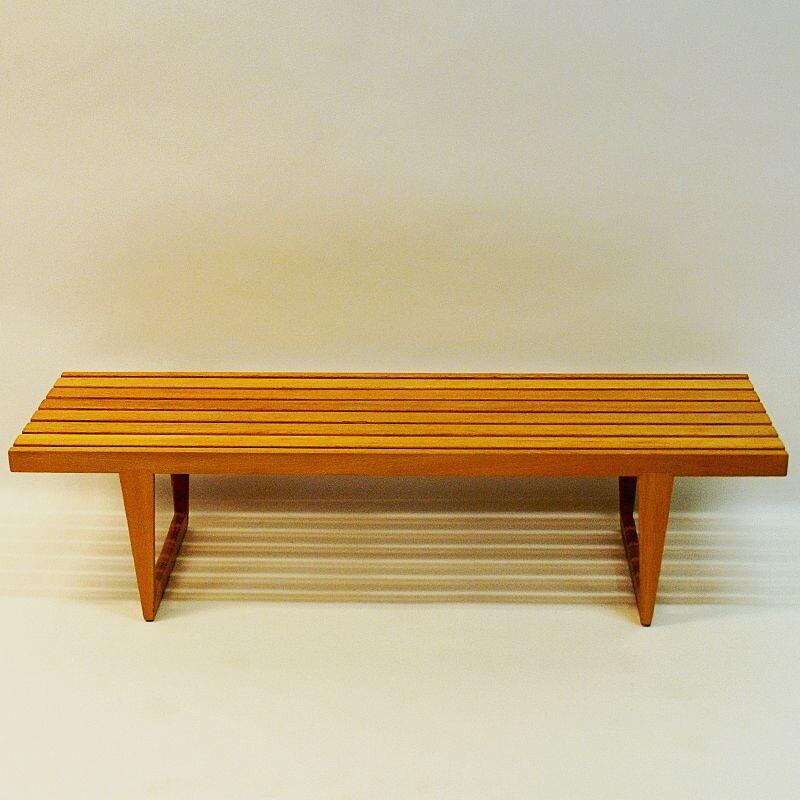 Vintage Tokyo oak bench by Yngvar Sandström for NK, 1964