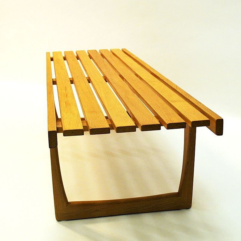 Vintage Tokyo oak bench by Yngvar Sandström for NK, 1964