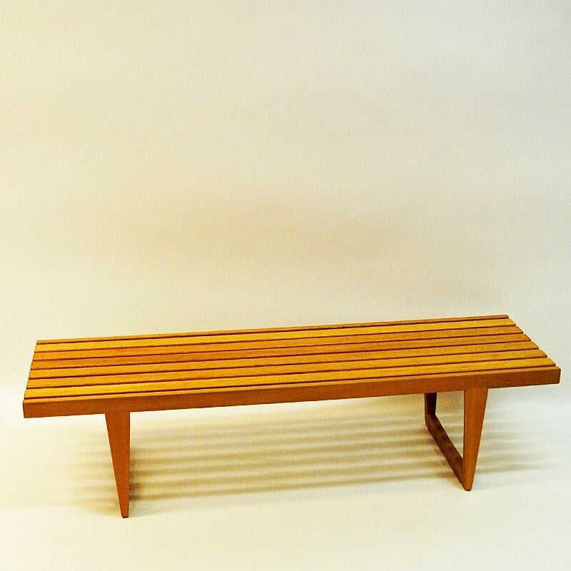Vintage Tokyo oak bench by Yngvar Sandström for NK, 1964
