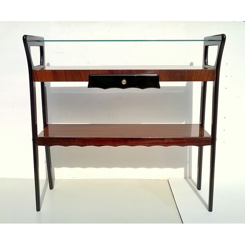 Vintage mahogany console table, Italy, 1950s