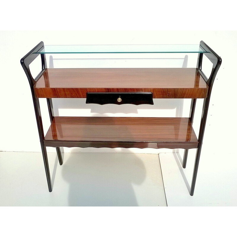 Vintage mahogany console table, Italy, 1950s