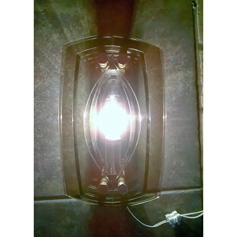 Set of 4 vintage glass wall lights from Veca, 1960s