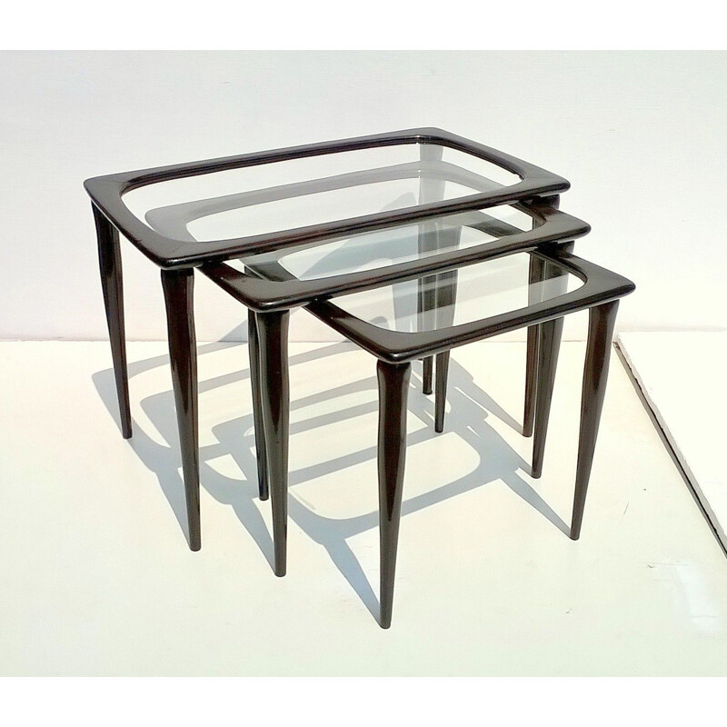 Vintage nesting tables by Ico Parisi for De Baggis,1950s