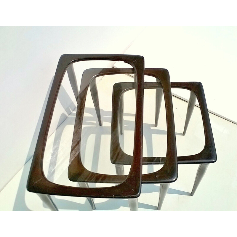 Vintage nesting tables by Ico Parisi for De Baggis,1950s