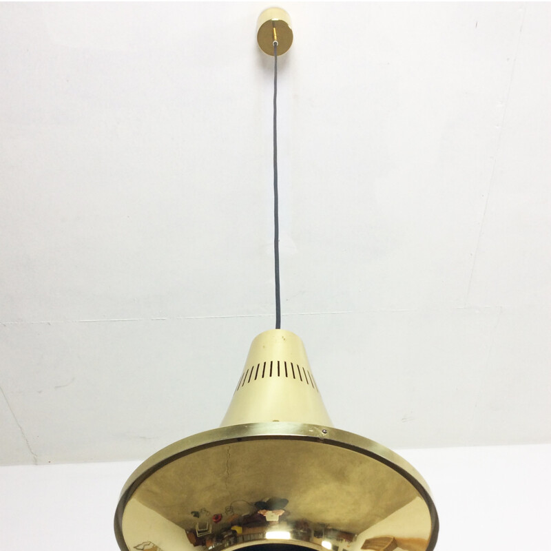 Scandinavian ceiling lamp in brass, Hans AGNE JAKOBSSON - 1960s