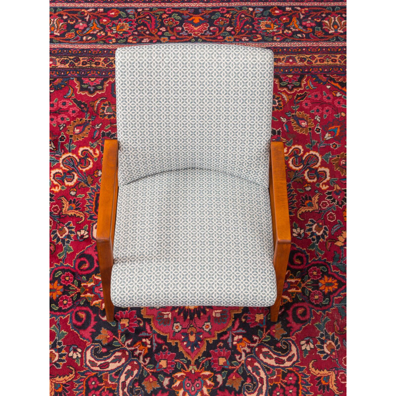 Vintage whitepetrrol armchair, Germany, 1950