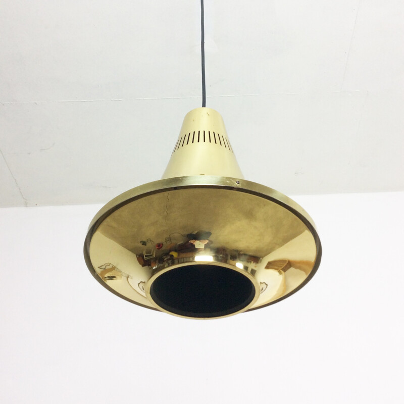 Scandinavian ceiling lamp in brass, Hans AGNE JAKOBSSON - 1960s