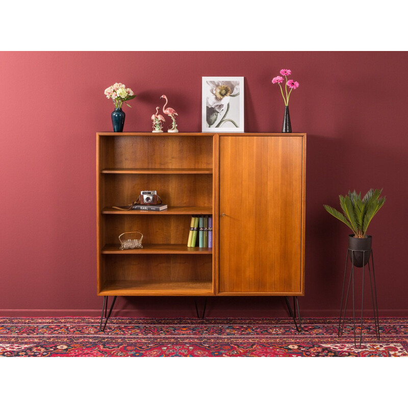 Walnut vintage chest of drawers, 1950s